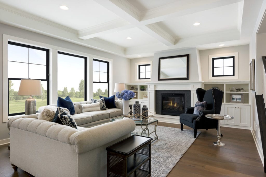 Black window white shop trim