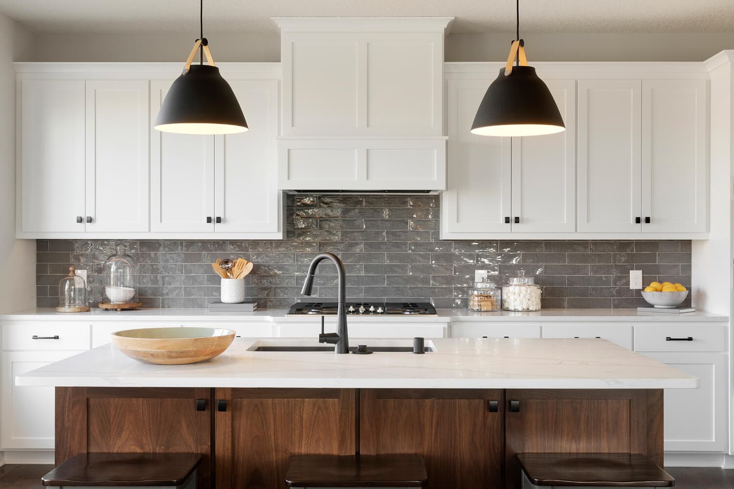 Kitchen island of Wesley A home plan.